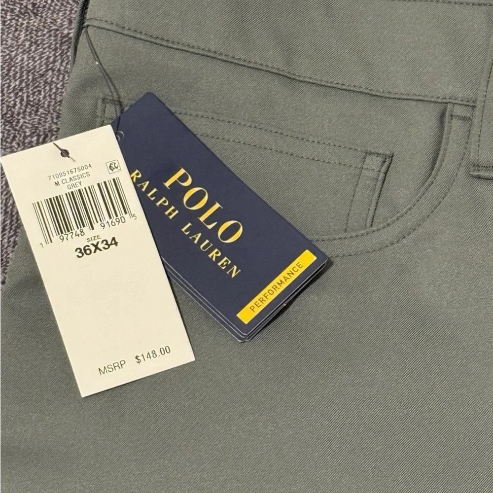 Polo Ralph Lauren Active Fit Performance Pants Wicking‎ Dark Sage Grey NWT $148
